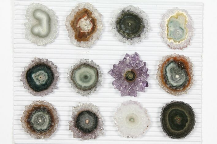 Lot: ~ Amethyst Stalactite Slices ( Pieces) #101734